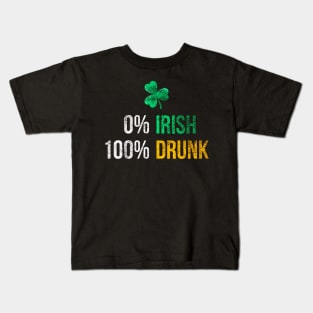 0 Irish 100 Drunk St Patty'S Day Kids T-Shirt